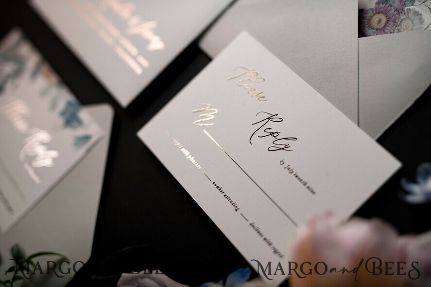WEDDING INVITATIONS floral / boho / watercolor Elegant Wedding invitations, floral boho invites, flowers