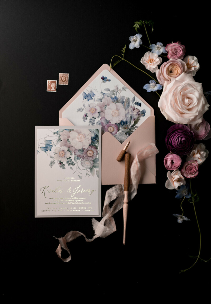 WEDDING INVITATIONS floral / boho / watercolor Elegant Wedding invitations, floral boho invites, flowers