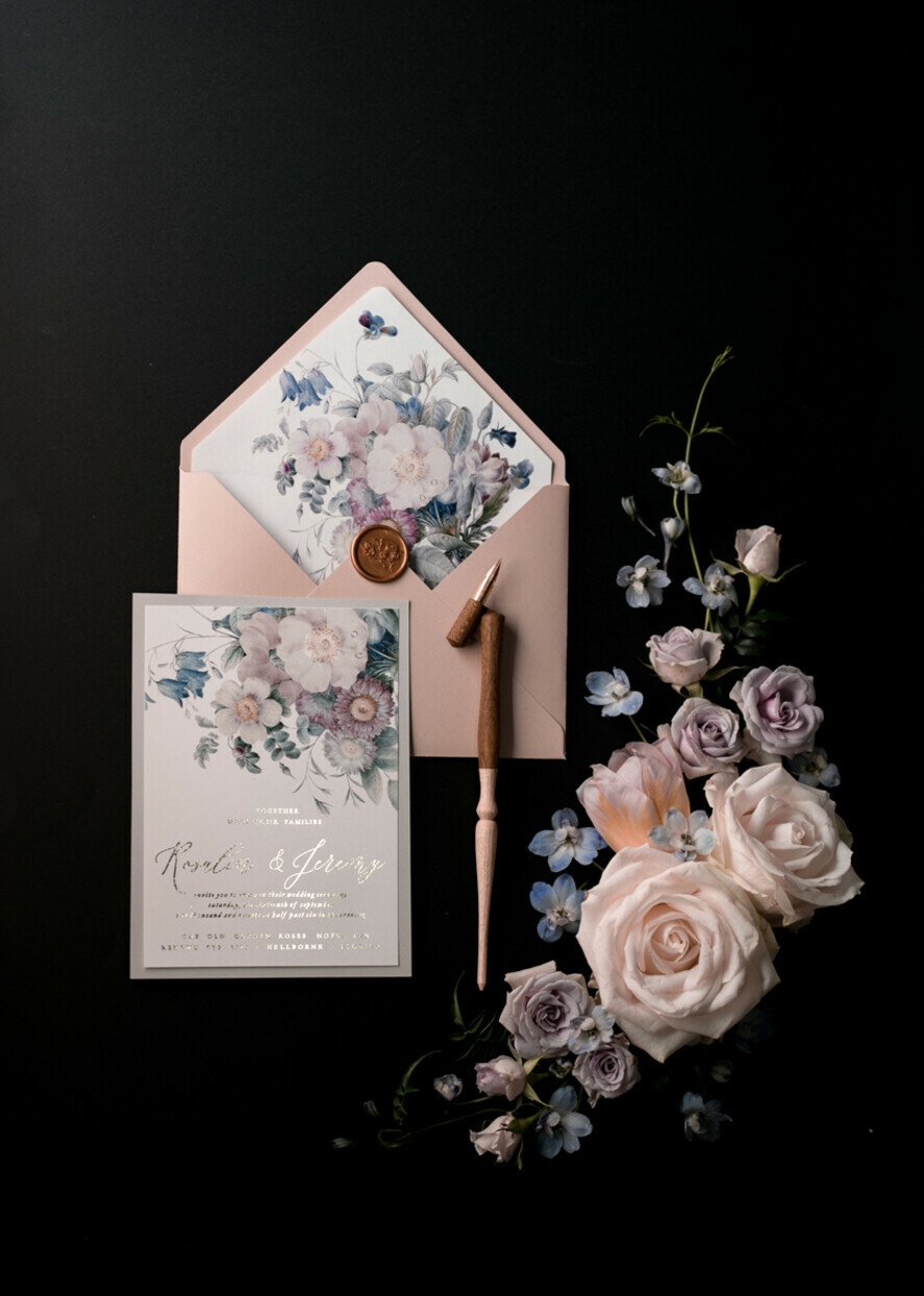 WEDDING INVITATIONS floral / boho / watercolor Elegant Wedding invitations, floral boho invites, flowers