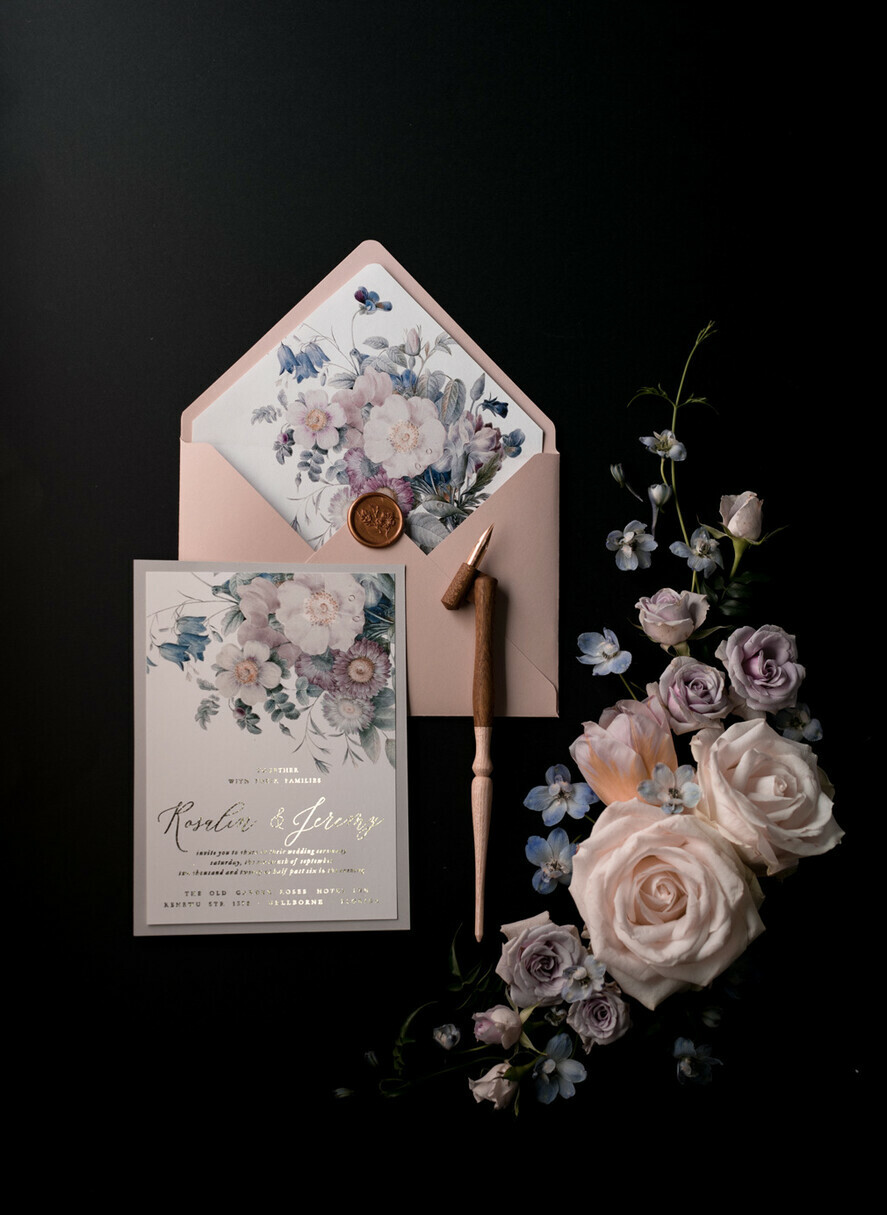 WEDDING INVITATIONS floral / boho / watercolor Elegant Wedding invitations, floral boho invites, flowers