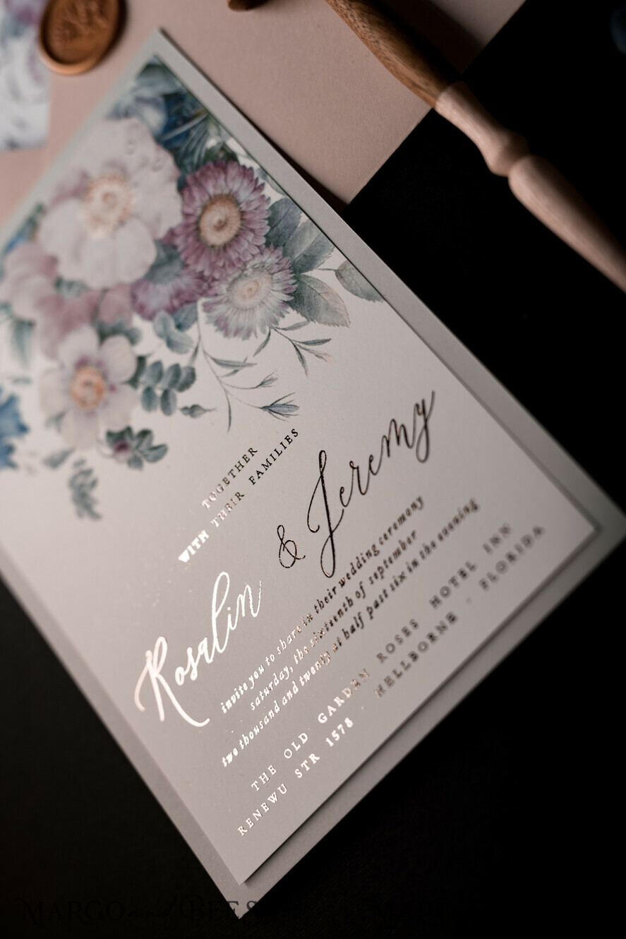 WEDDING INVITATIONS floral / boho / watercolor Elegant Wedding invitations, floral boho invites, flowers
