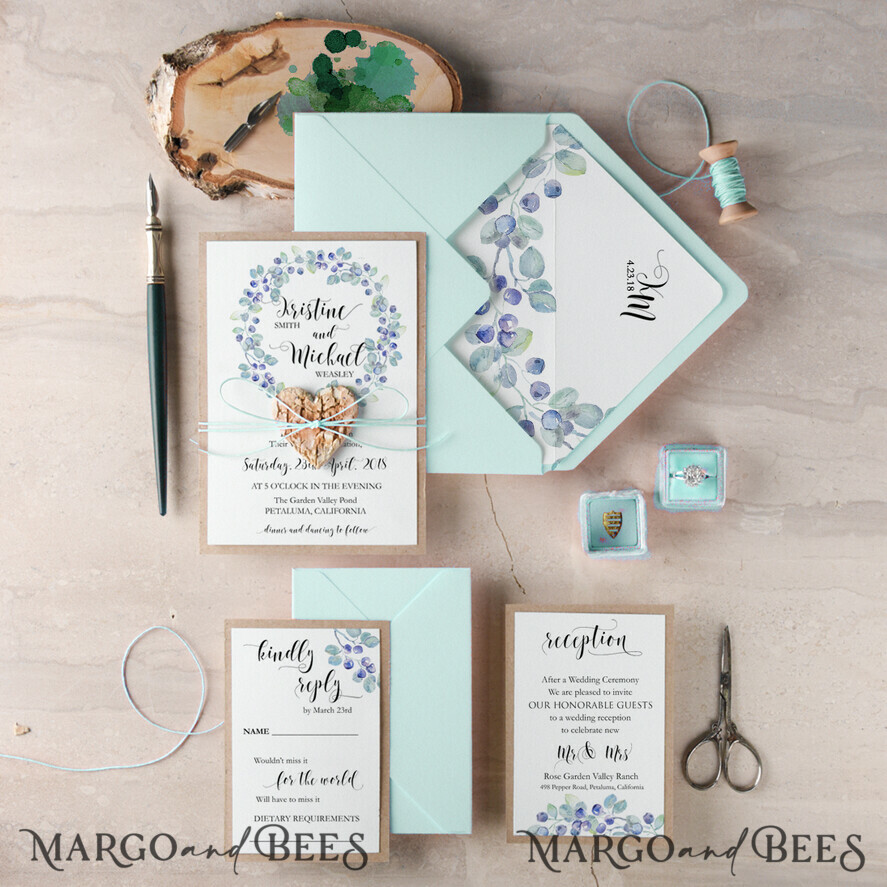 WEDDING INVITATIONS floral / boho / watercolor Wedding invitations online floral boho invites flowers wreath