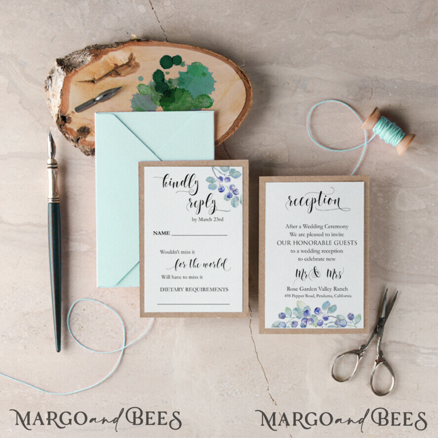 WEDDING INVITATIONS floral / boho / watercolor Wedding invitations online floral boho invites flowers wreath