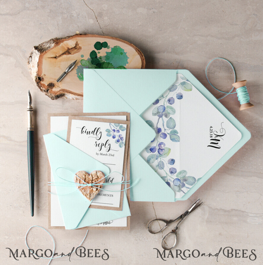 WEDDING INVITATIONS floral / boho / watercolor Wedding invitations online floral boho invites flowers wreath