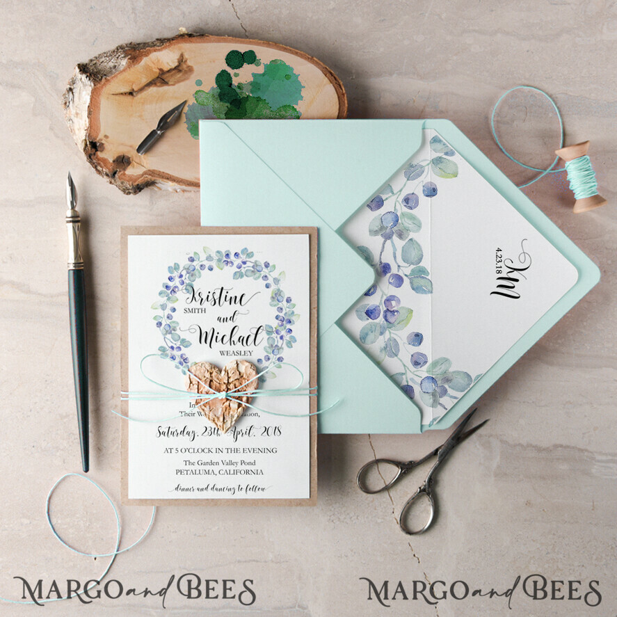 WEDDING INVITATIONS floral / boho / watercolor Wedding invitations online floral boho invites flowers wreath