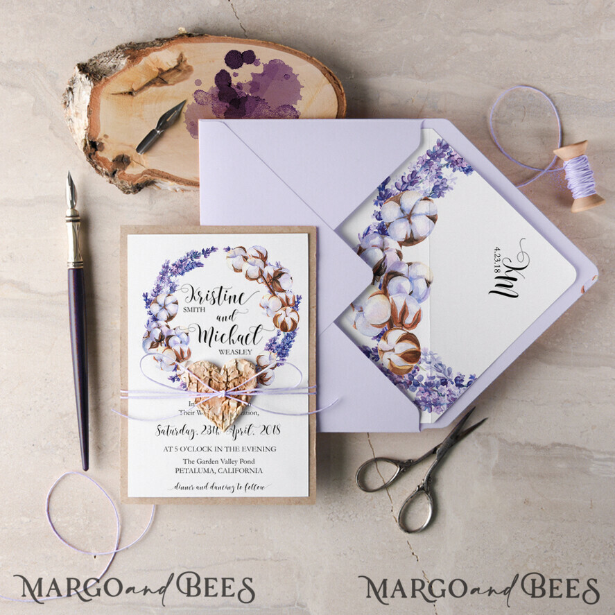 WEDDING INVITATIONS floral / boho / watercolor Wedding invitations suite boho design stationery pastel