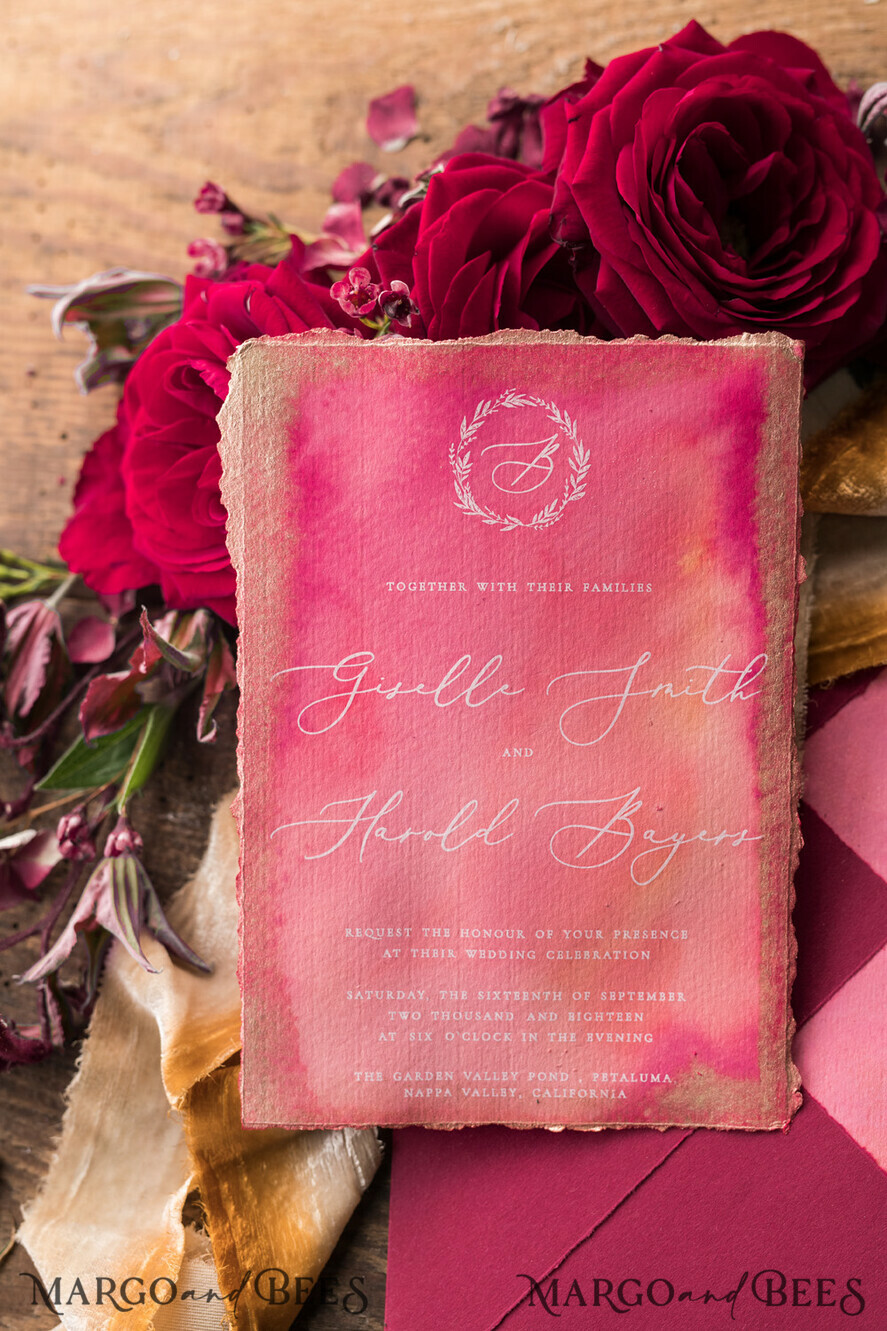 WEDDING INVITATIONS floral / boho / watercolor Wedding invitations UK dream stationery hant painted