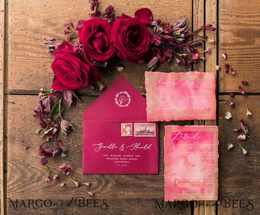 WEDDING INVITATIONS floral / boho / watercolor Wedding invitations UK dream stationery hant painted