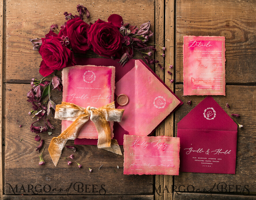WEDDING INVITATIONS floral / boho / watercolor Wedding invitations UK dream stationery hant painted