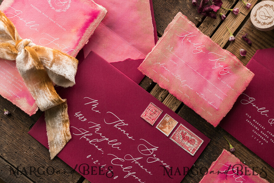 WEDDING INVITATIONS floral / boho / watercolor Wedding invitations UK dream stationery hant painted