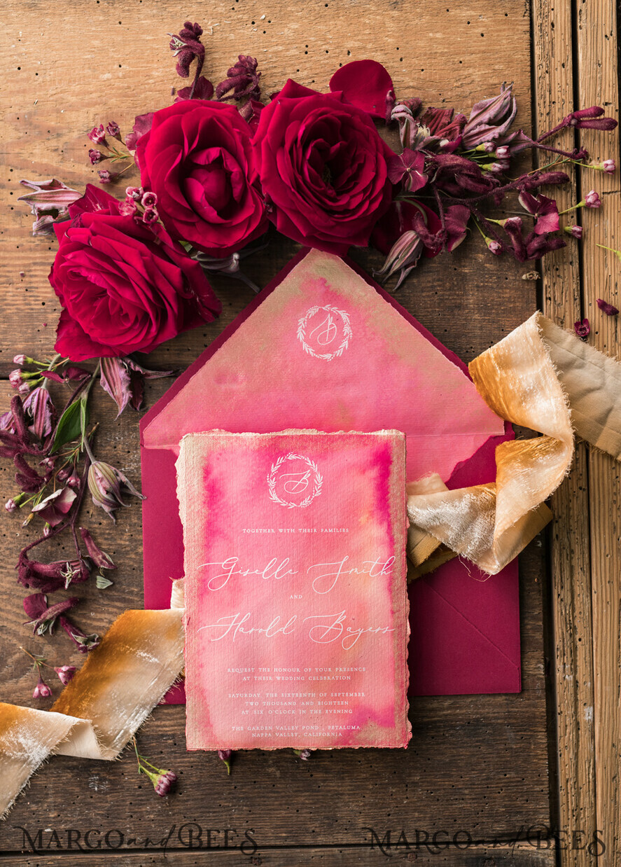 WEDDING INVITATIONS floral / boho / watercolor Wedding invitations UK dream stationery hant painted