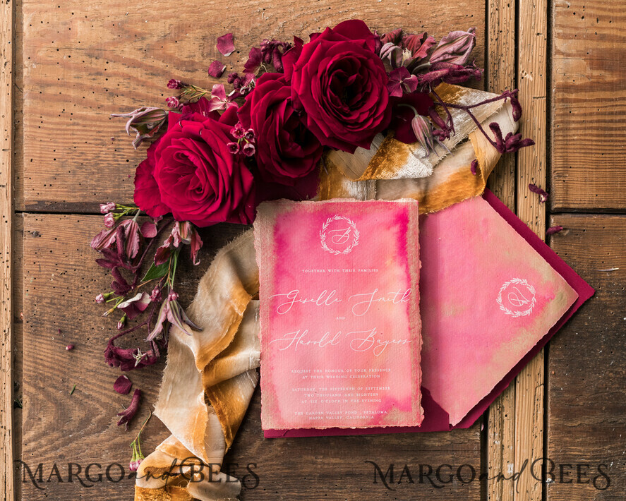 WEDDING INVITATIONS floral / boho / watercolor Wedding invitations UK dream stationery hant painted
