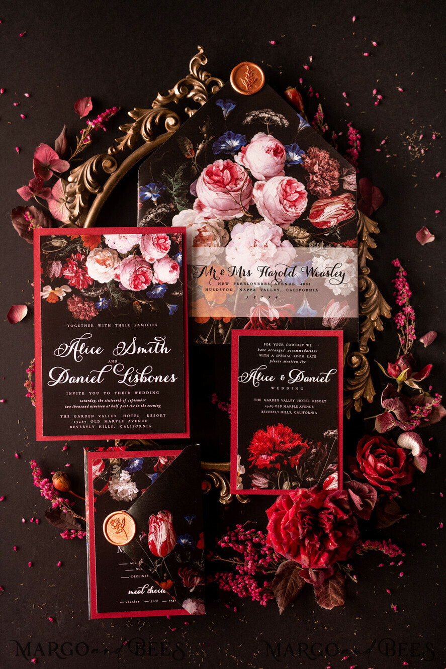 WEDDING INVITATIONS floral / boho / watercolor Elegant Wedding invitations boho floral stationery still life painting