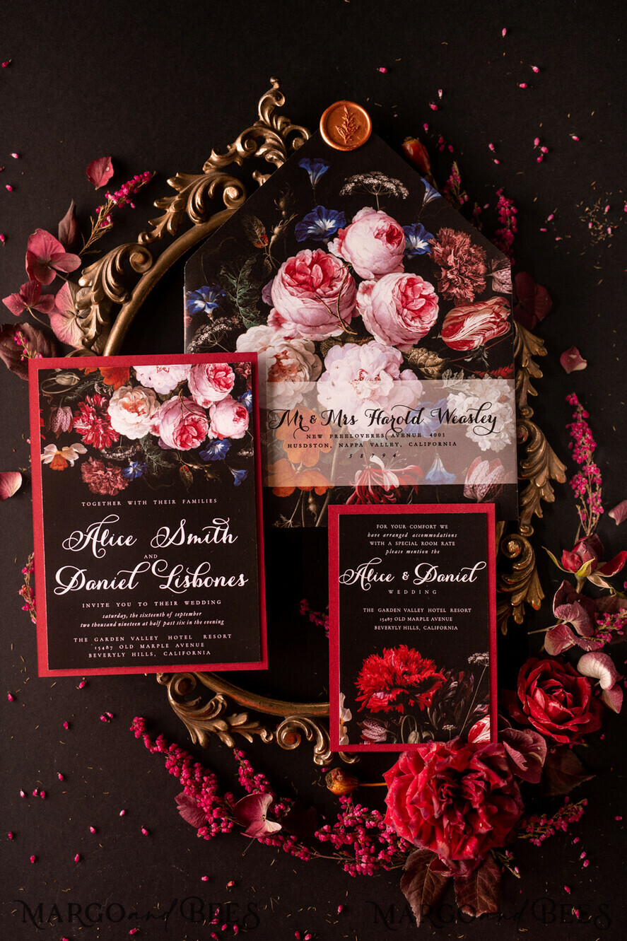 WEDDING INVITATIONS floral / boho / watercolor Elegant Wedding invitations boho floral stationery still life painting