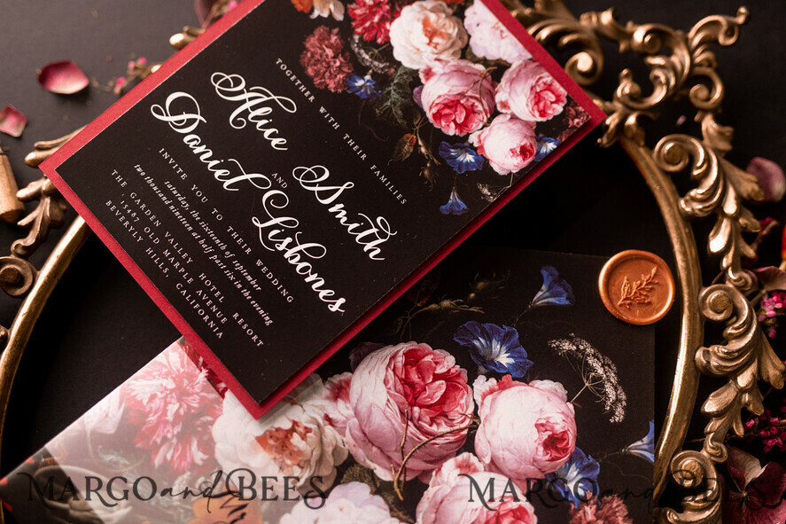 WEDDING INVITATIONS floral / boho / watercolor Elegant Wedding invitations boho floral stationery still life painting