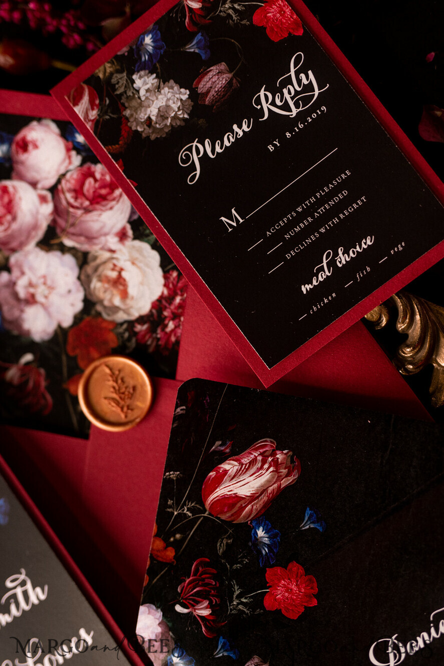WEDDING INVITATIONS floral / boho / watercolor Elegant Wedding invitations boho floral stationery still life painting
