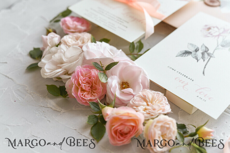 WEDDING INVITATIONS floral / boho / watercolor Wedding invitations suite colorful romantic stationery vintage