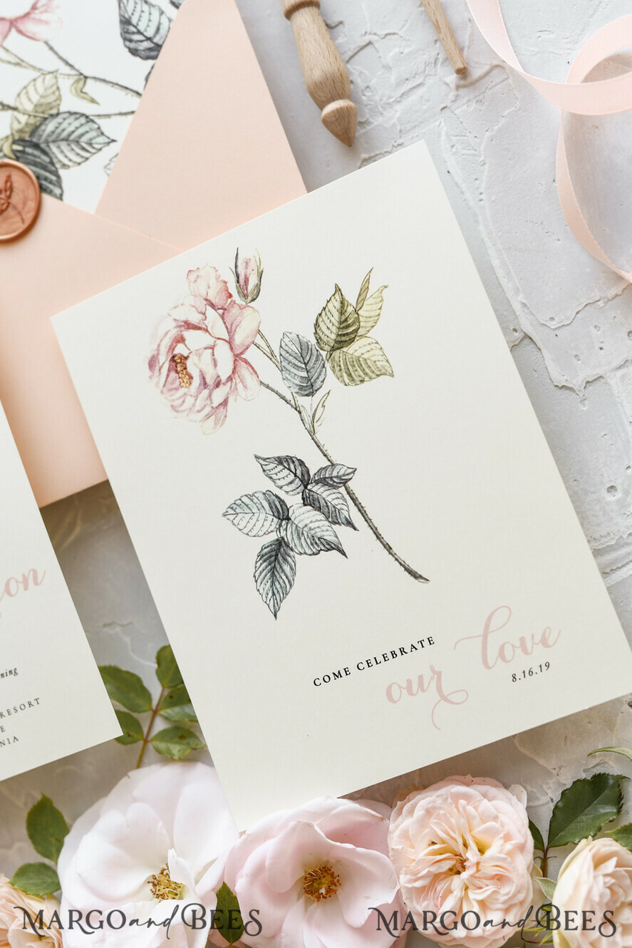 WEDDING INVITATIONS floral / boho / watercolor Wedding invitations suite colorful romantic stationery vintage