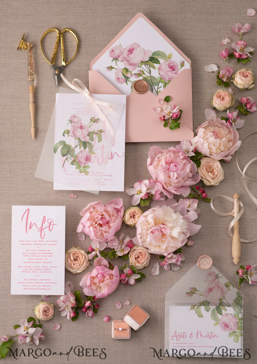 WEDDING INVITATIONS floral / boho / watercolor Unique wedding invitations watercolor flowers invites