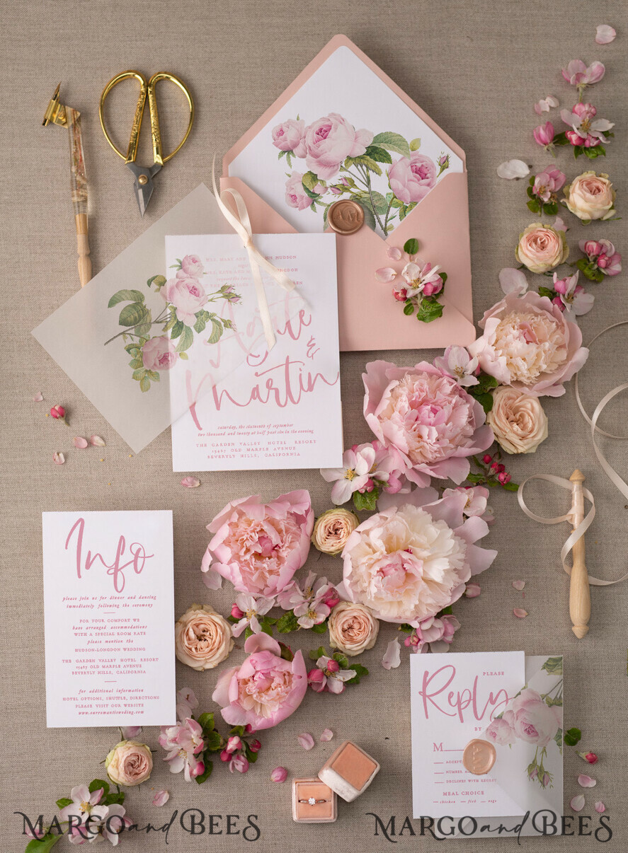 WEDDING INVITATIONS floral / boho / watercolor Unique wedding invitations watercolor flowers invites