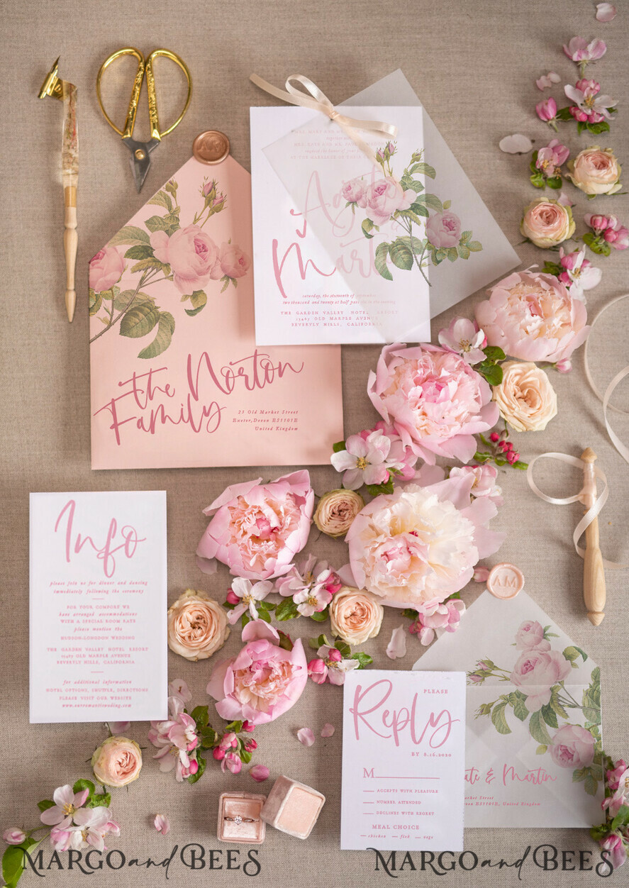 WEDDING INVITATIONS floral / boho / watercolor Unique wedding invitations watercolor flowers invites