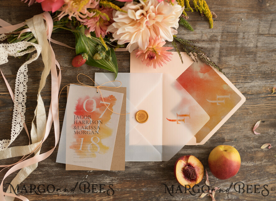 WEDDING INVITATIONS floral / boho / watercolor Beautiful wedding invitations romantic invites elegant
