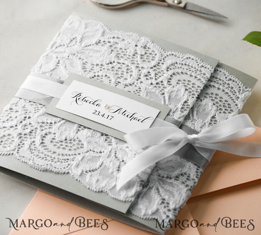 WEDDING INVITATIONS vintage lace/ rustic lace Wedding invitations designs lace glamour stationery gold