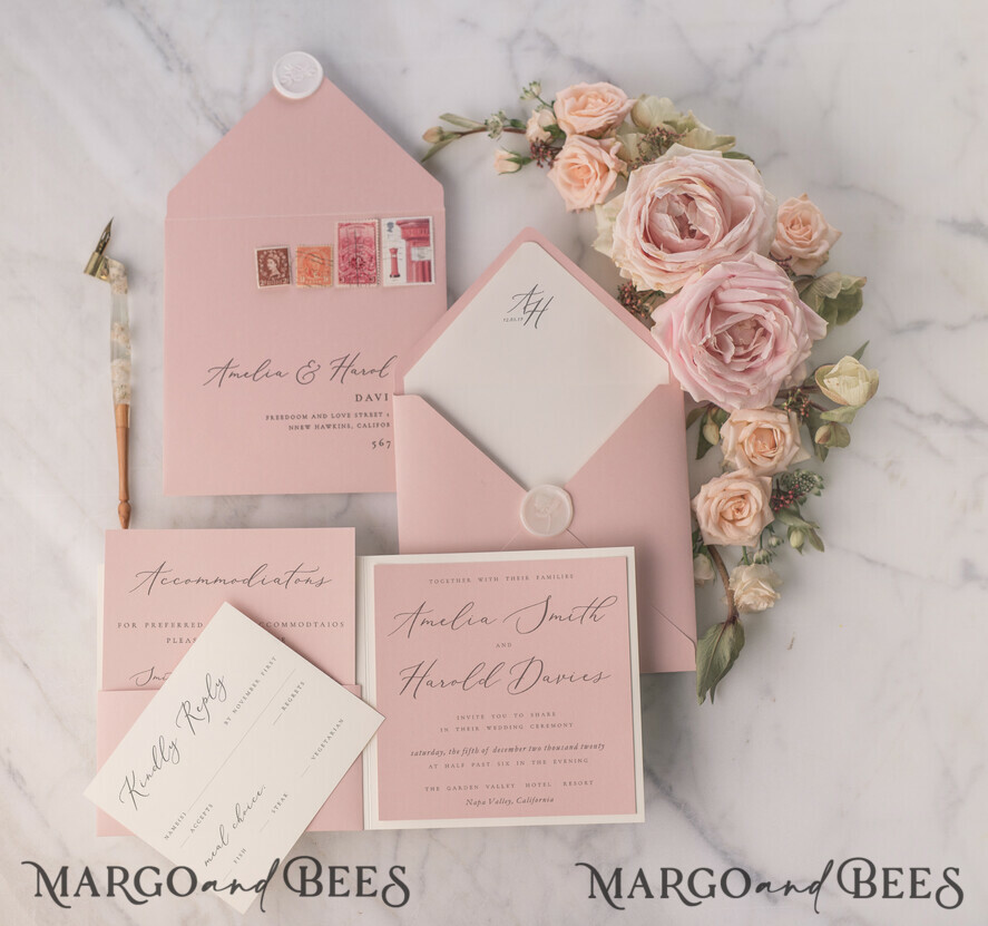 WEDDING INVITATIONS vintage lace/ rustic lace Modern Wedding invitations, elegant lace stationery