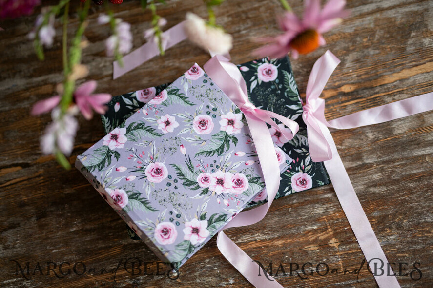 PHOTO ALBUM/ PHOTO BOX Polaroid photo album with writing space Wedding Guest book for Instax Pictures, Velvet Polaroid Photo Album with writing space