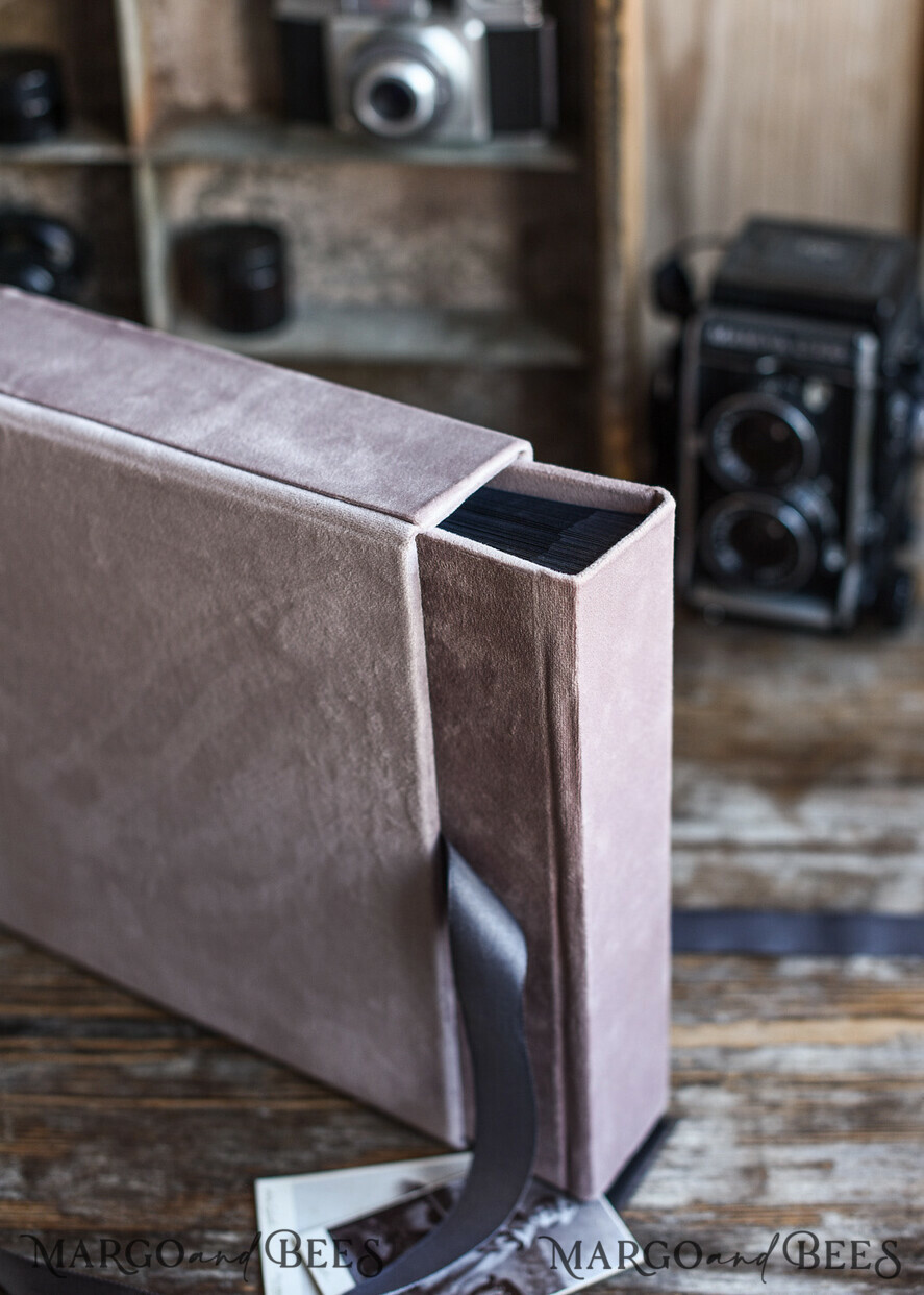 PHOTO ALBUM/ PHOTO BOX Polaroid photo album with writing space Wedding Velvet Photo Album with Velvet Box