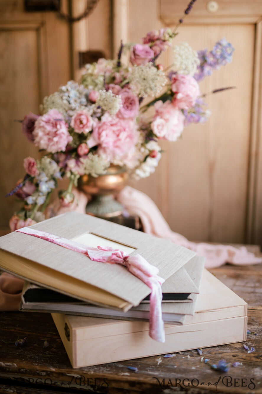 PHOTO ALBUM/ PHOTO BOX Polaroid photo album with writing space WEdding Combo Guestbook and Photo Album, Photo Booth Album with personalised pages