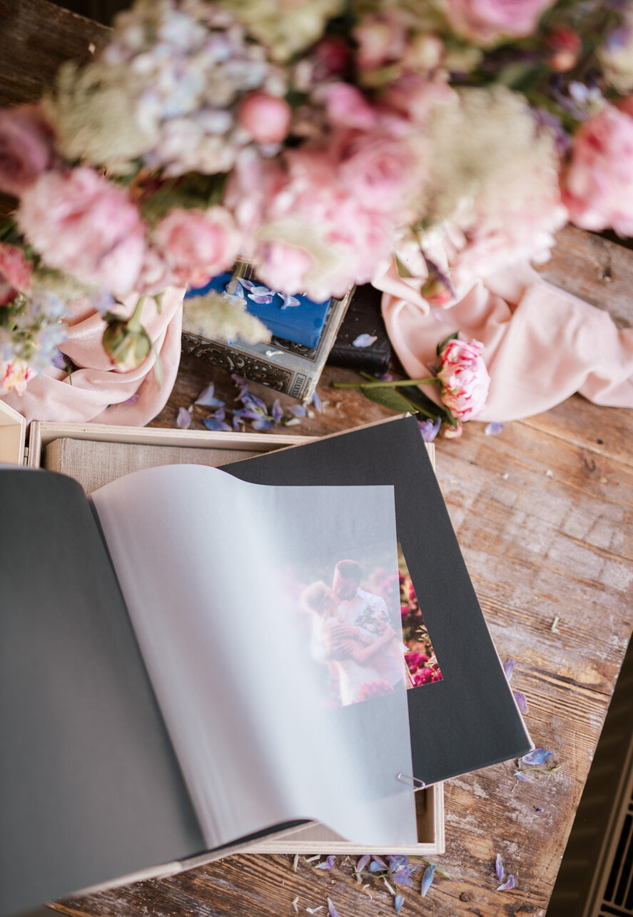PHOTO ALBUM/ PHOTO BOX Polaroid photo album with writing space WEdding Combo Guestbook and Photo Album, Photo Booth Album with personalised pages