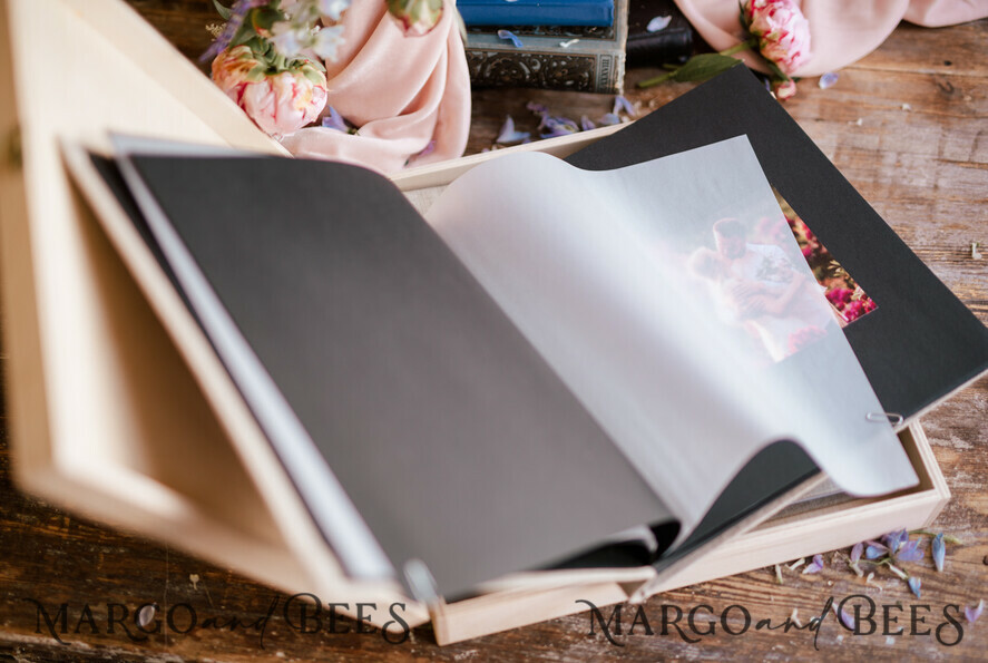 PHOTO ALBUM/ PHOTO BOX Polaroid photo album with writing space WEdding Combo Guestbook and Photo Album, Photo Booth Album with personalised pages