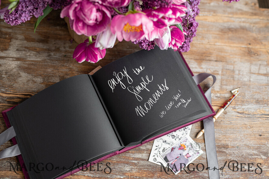 PHOTO ALBUM/ PHOTO BOX Polaroid photo album with writing space Wedding Keepsake Idea Velvet Instax Guestbook, pictures