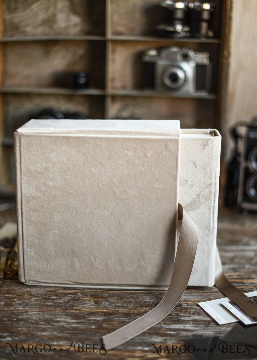 PHOTO ALBUM/ PHOTO BOX Polaroid photo album with writing space Wedding Instax Guestbook, Velvet Polaroid Photo Album with writing space