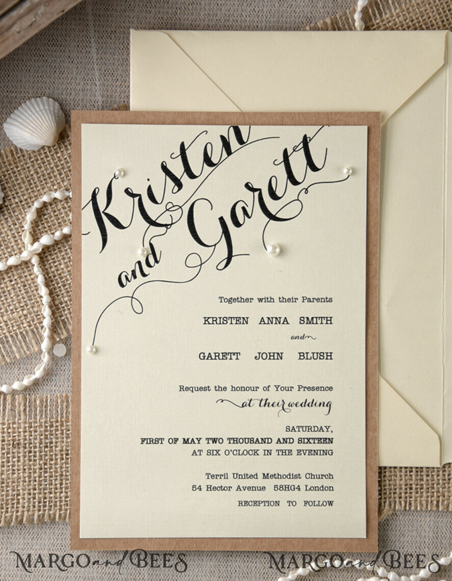 WEDDING INVITATIONS passport to love/ beach wedding invites Beach Wedding invitations starfish burlap belly band Wedding Invites destination wedding Cards with pearls