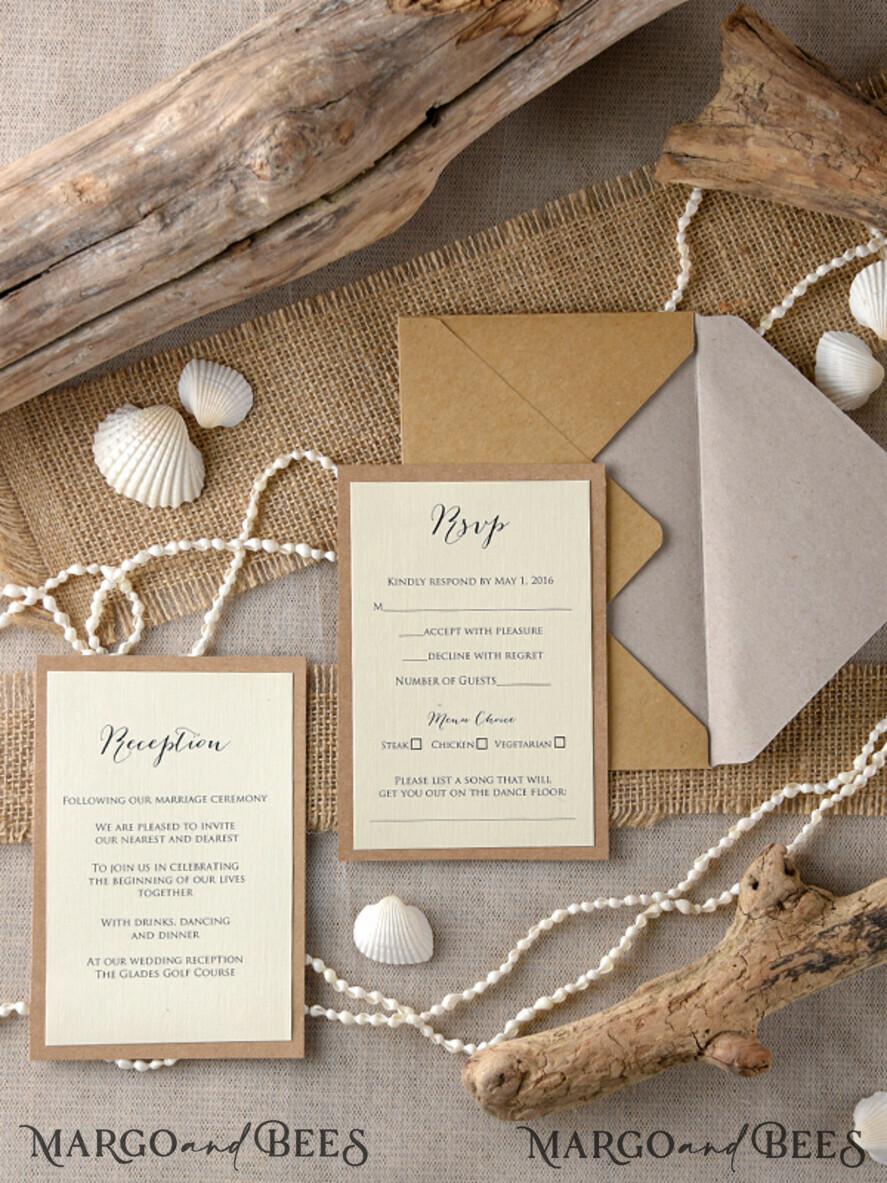 WEDDING INVITATIONS passport to love/ beach wedding invites Beach Wedding invitations starfish burlap Wedding Invites destination wedding Cards with pearls