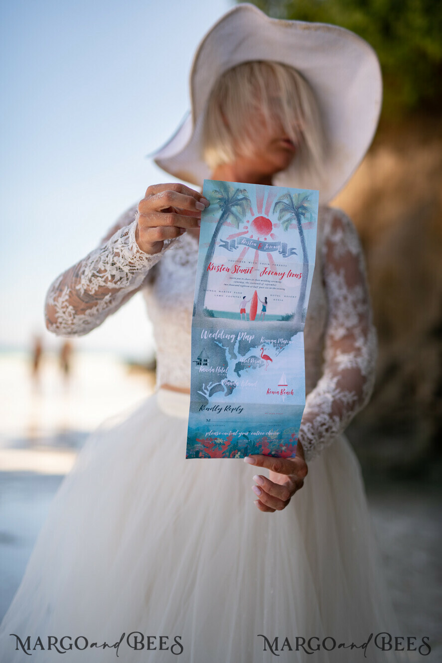 WEDDING INVITATIONS passport to love/ beach wedding invites Tropical Wedding invitations trifold Wedding Invites destination wedding Cards