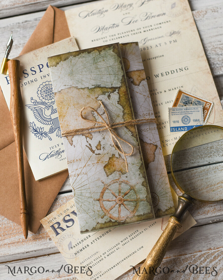 WEDDING INVITATIONS passport to love/ beach wedding invites Rustic Passport Wedding Invitation , Travel Boarding Pass, Passport Wedding Invitations Abroad, Destination Wedding Invites, Travel Map Wedding Stationary