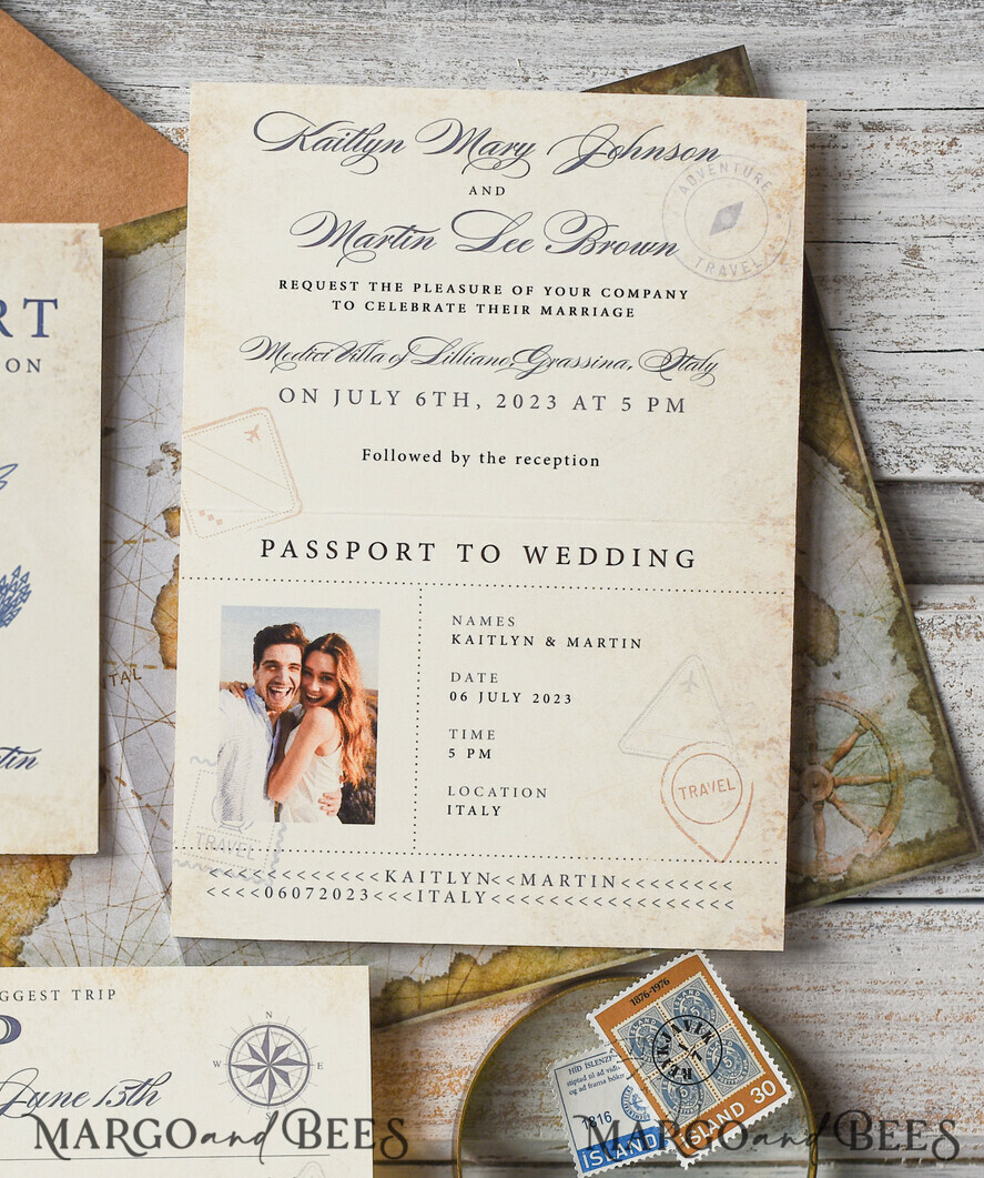 WEDDING INVITATIONS passport to love/ beach wedding invites Rustic Passport Wedding Invitation , Travel Boarding Pass, Passport Wedding Invitations Abroad, Destination Wedding Invites, Travel Map Wedding Stationary