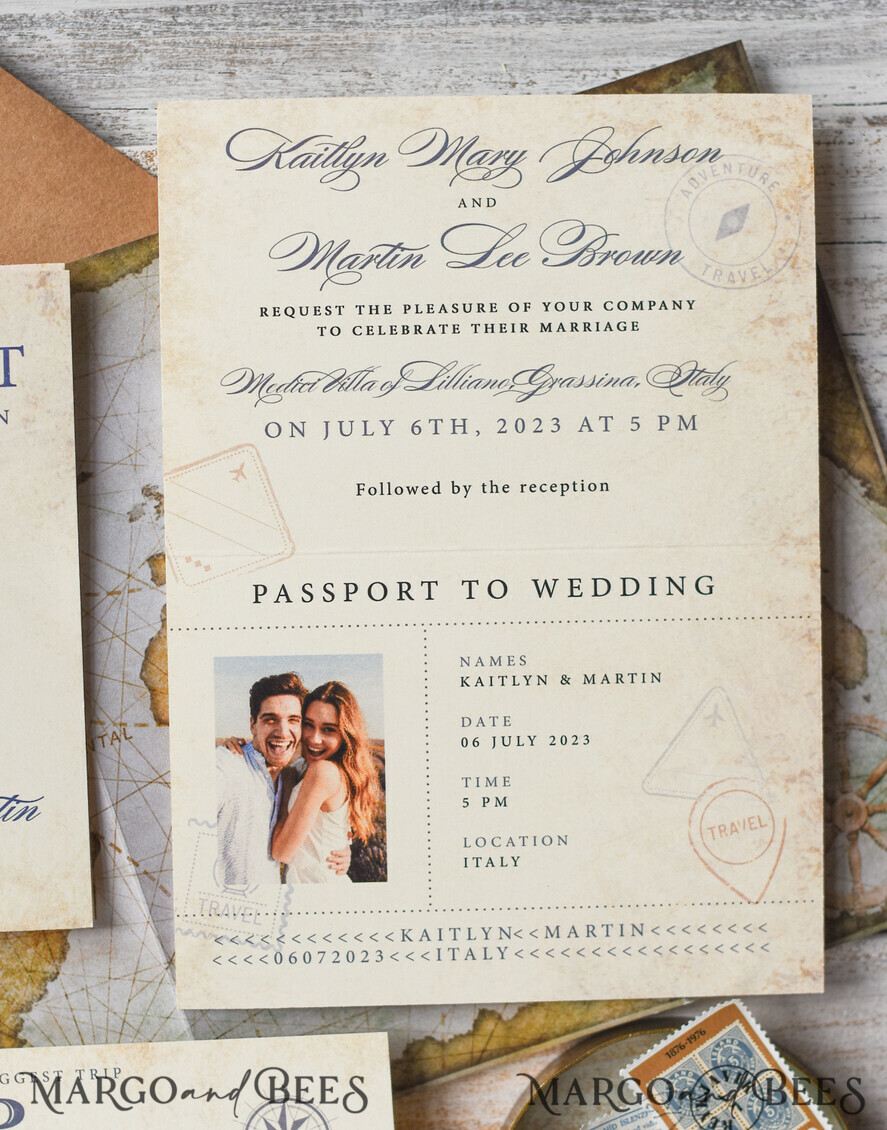 WEDDING INVITATIONS passport to love/ beach wedding invites Rustic Passport Wedding Invitation , Travel Boarding Pass, Passport Wedding Invitations Abroad, Destination Wedding Invites, Travel Map Wedding Stationary