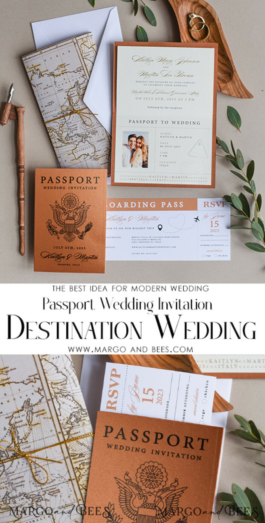 WEDDING INVITATIONS passport to love/ beach wedding invites Terracotta Passport Wedding Invitation , Wedding Cards Boarding Pass, Passport Wedding Invitations Abroad, Destination Wedding Invites, Travel Map Wedding Stationary