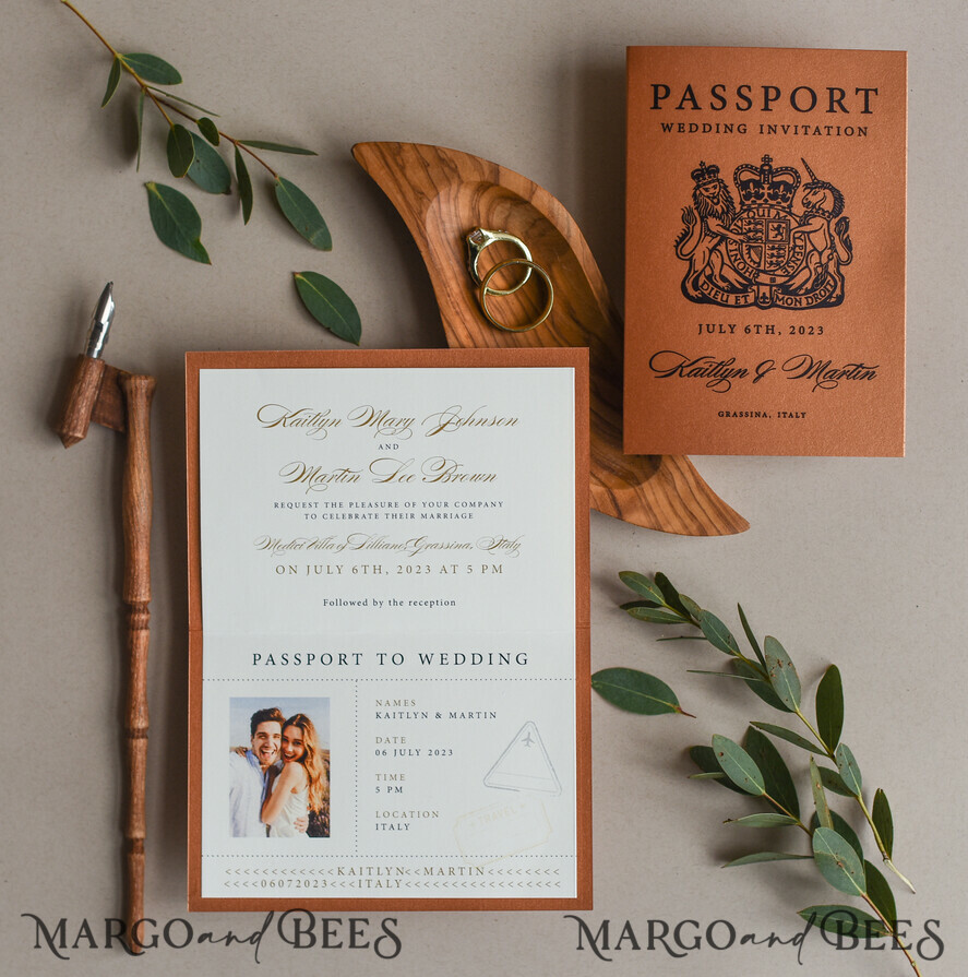 WEDDING INVITATIONS passport to love/ beach wedding invites Terracotta Passport Wedding Invitation , Wedding Cards Boarding Pass, Passport Wedding Invitations Abroad, Destination Wedding Invites, Travel Map Wedding Stationary