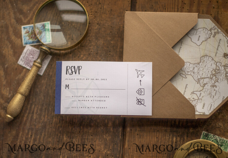 WEDDING INVITATIONS passport to love/ beach wedding invites Passport Wedding invitations suite travel Wedding Invites air ticket wedding Cards