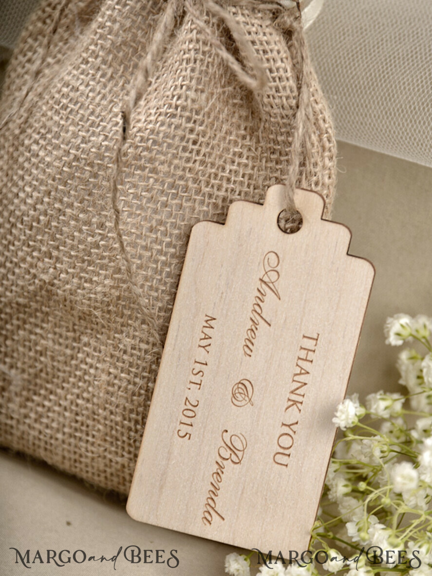 wedding favor ideas, Rustic Favor Bag with tag