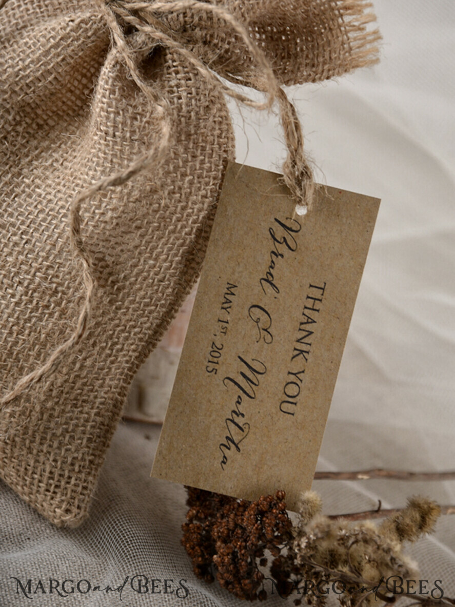 cute wedding favor cards, Rustic Burlap Favor Bags