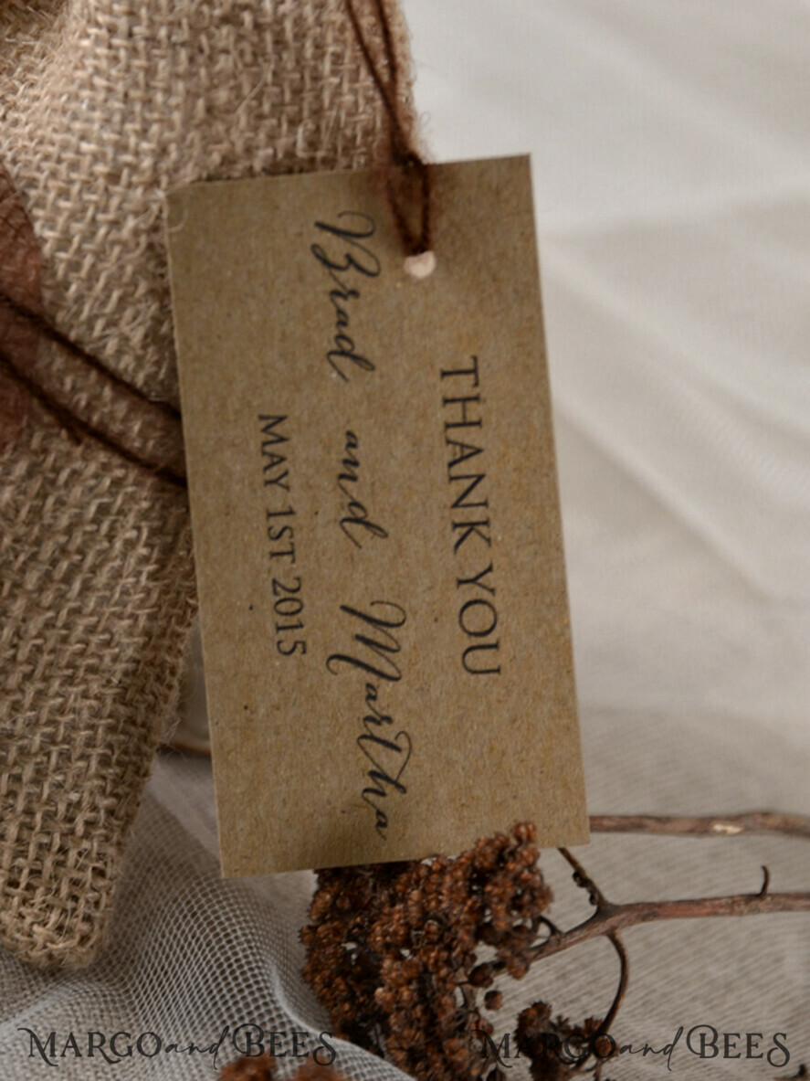 WEDDING FAVORS Rustic Burlap Favor Bags wedding favor, Rustic Burlap Favor Bag and tag