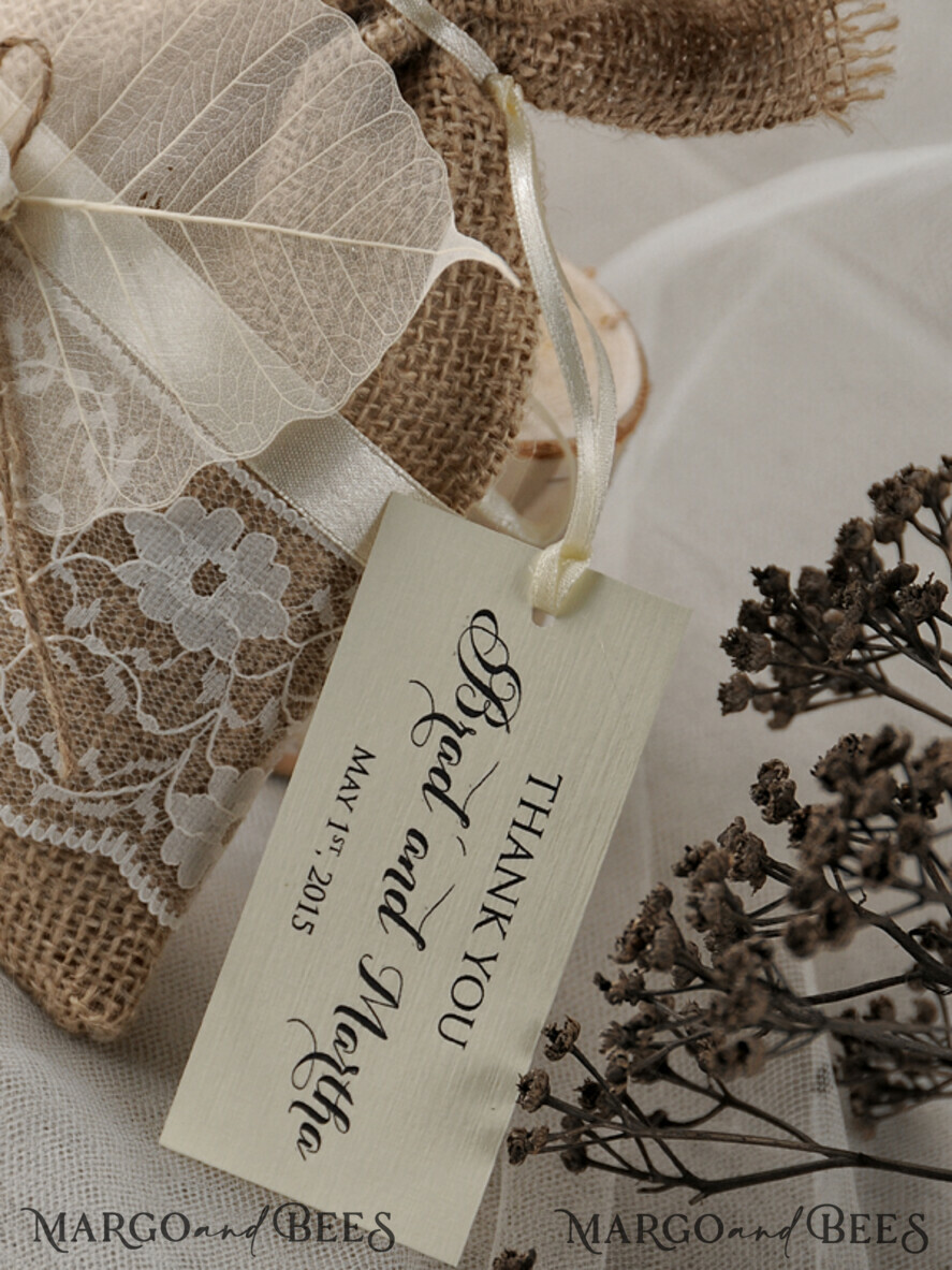 WEDDING FAVORS Rustic Burlap Favor Bags wedding favors, Rustic Burlap Favor Bag and tag
