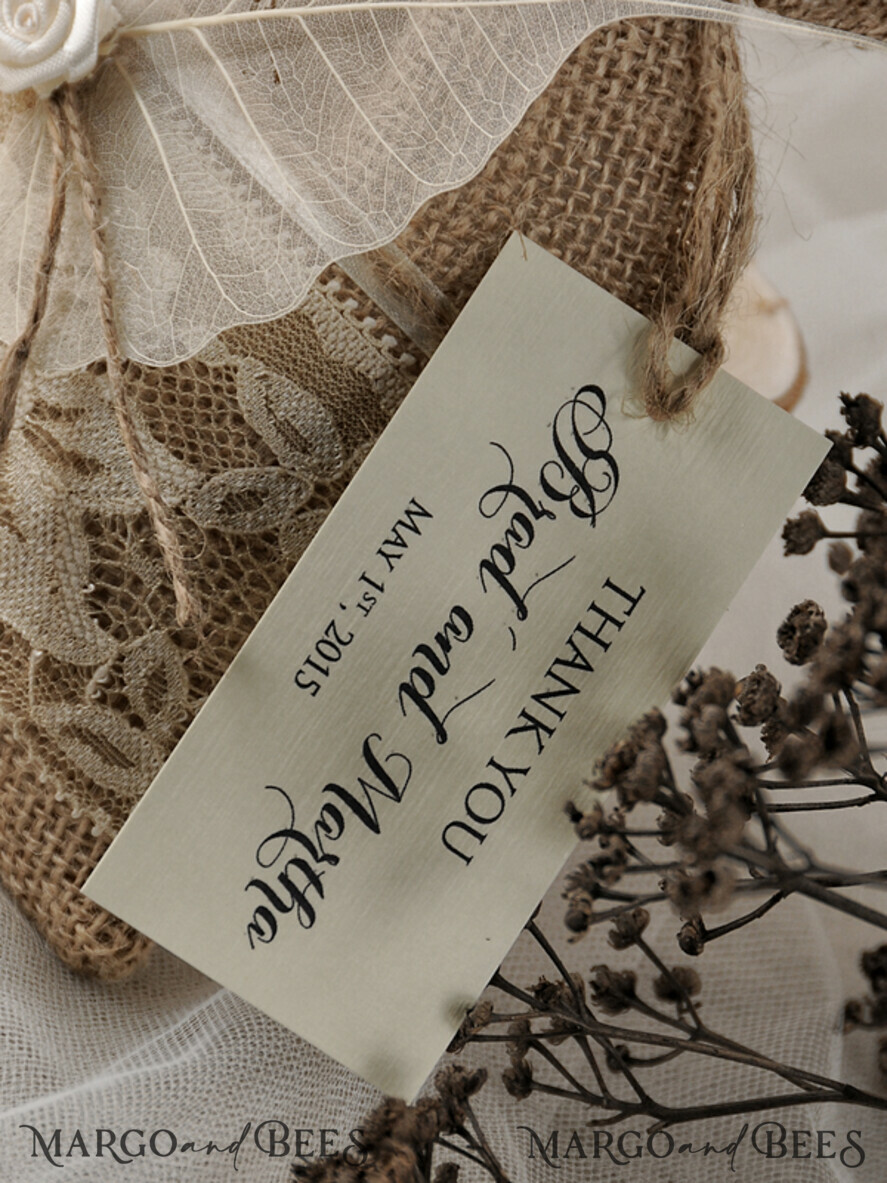 wedding Favors, Rustic Burlap Favor Bags