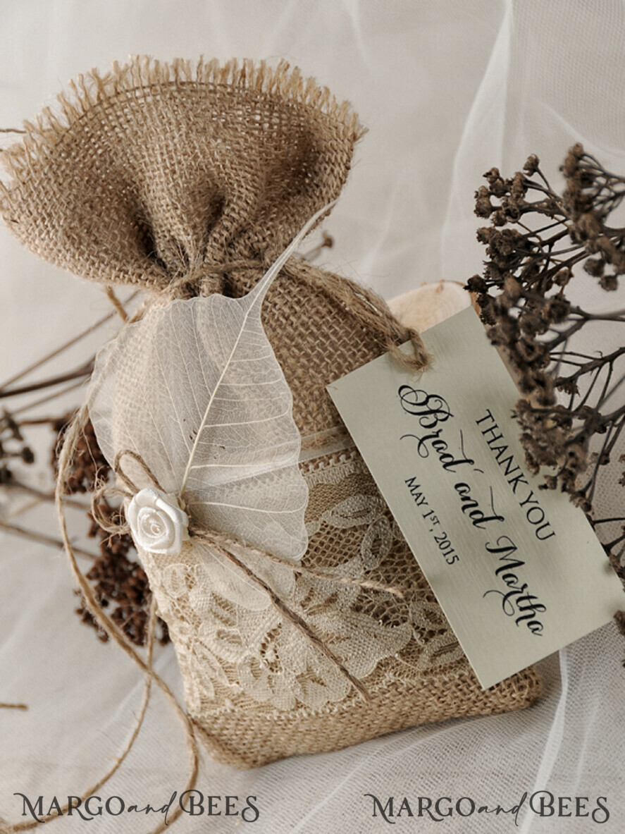 wedding Favors, Rustic Burlap Favor Bags